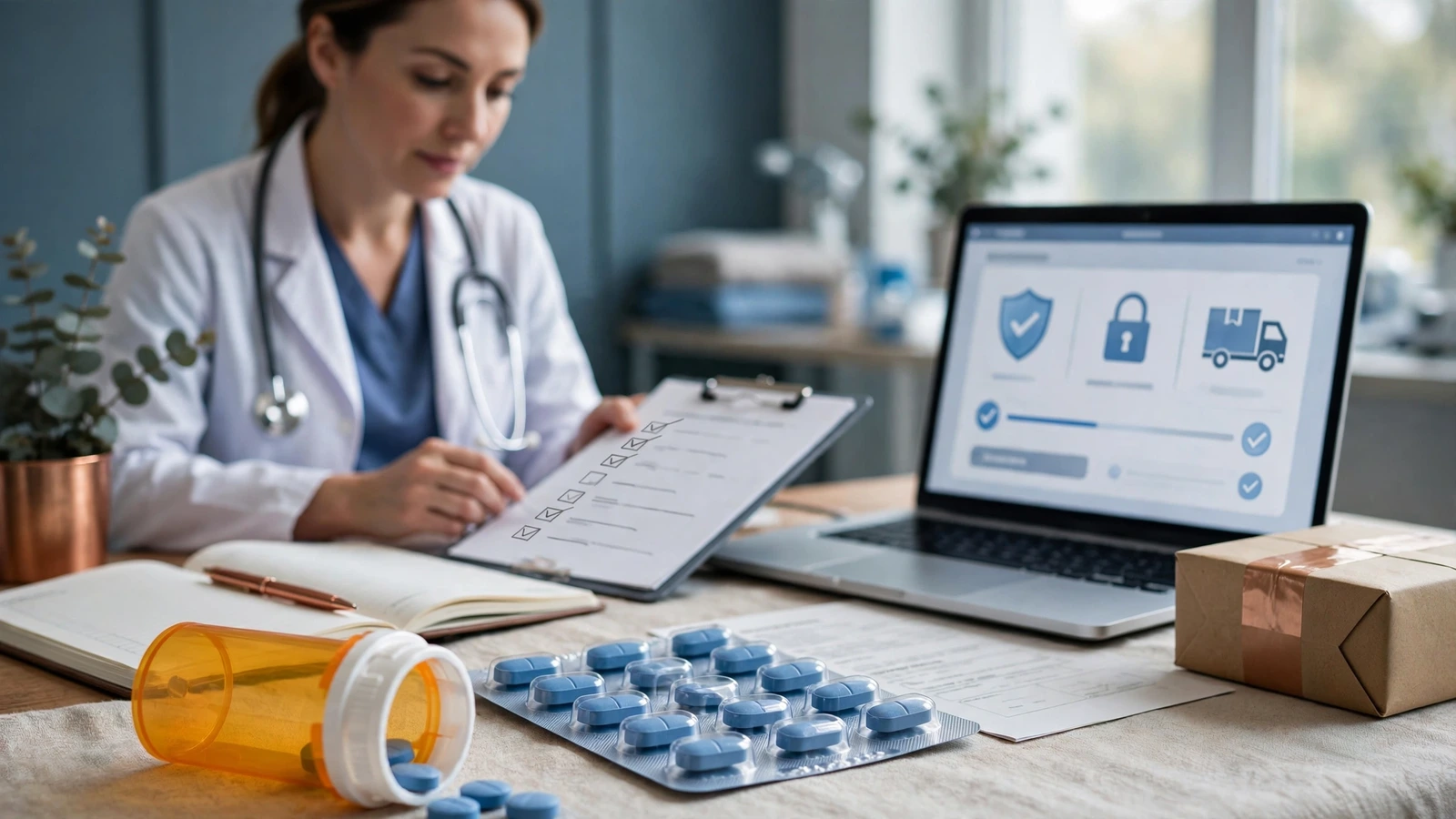 Finasteride medication safety checklist and dated symptom log