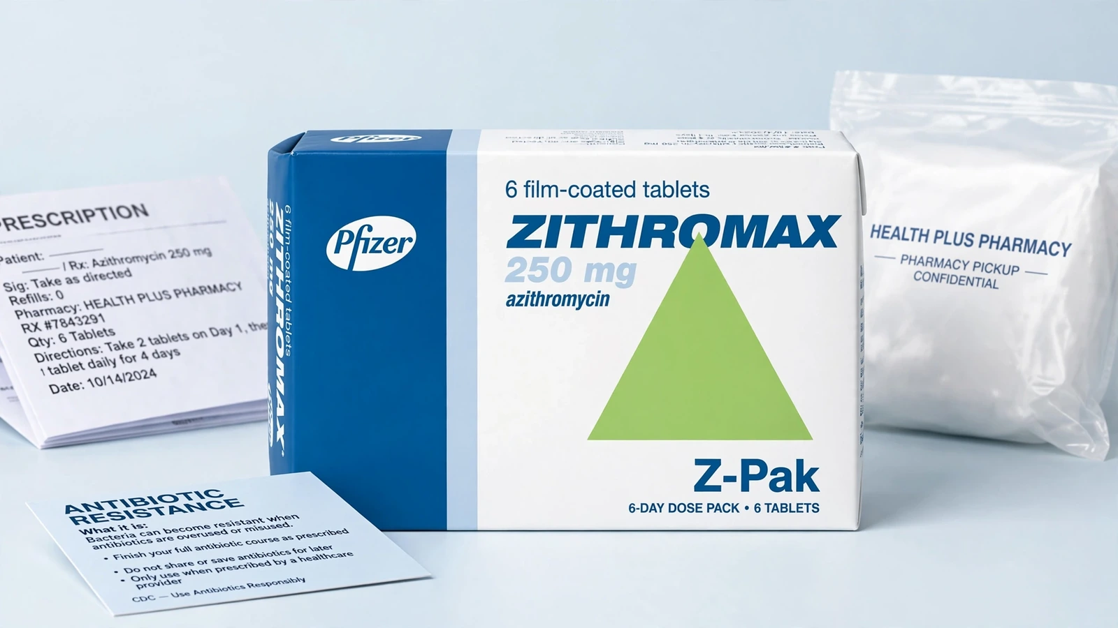 Zithromax and azithromycin pharmacy packaging for Azithromycin Resistance Starts With Avoidable Exposure