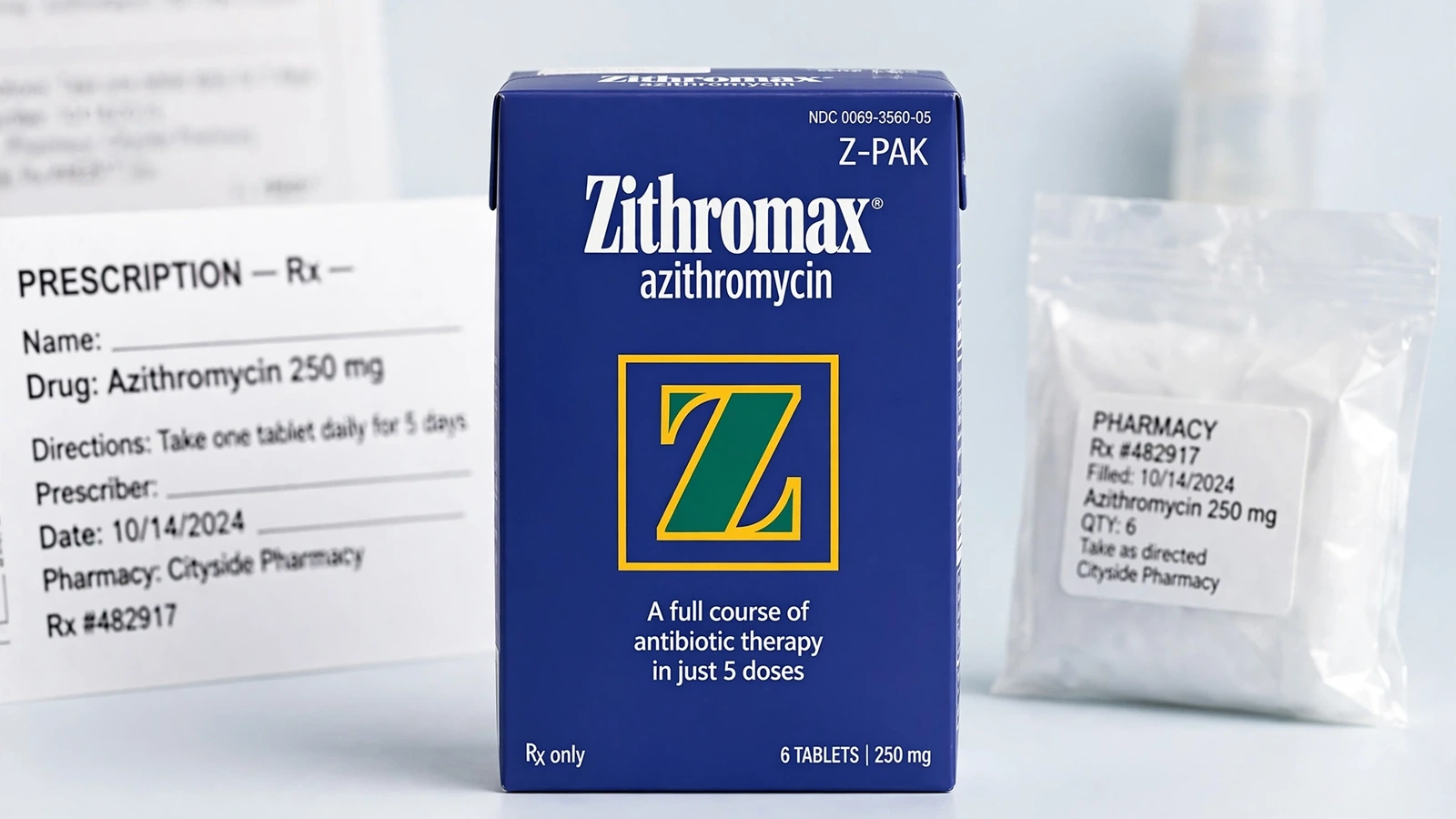 Zithromax and azithromycin pharmacy packaging for Azithromycin for Respiratory Infections Needs a Diagnosis