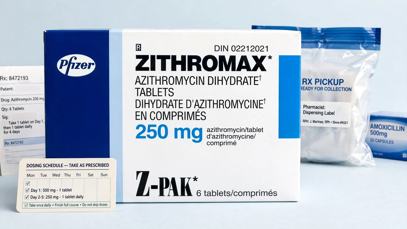 Zithromax and azithromycin pharmacy packaging for How to Take Azithromycin According to Your Prescription