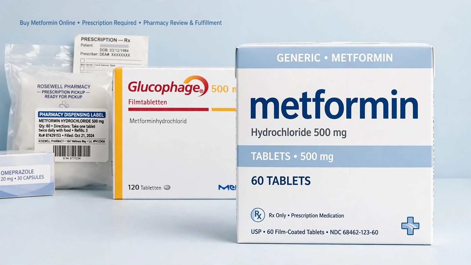 Glucophage and metformin pharmacy packaging for Buy Metformin Online After a Prescription Safety Review