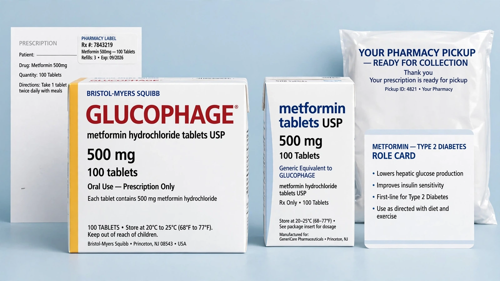 Glucophage and metformin pharmacy packaging for How Metformin Fits Type 2 Diabetes Treatment