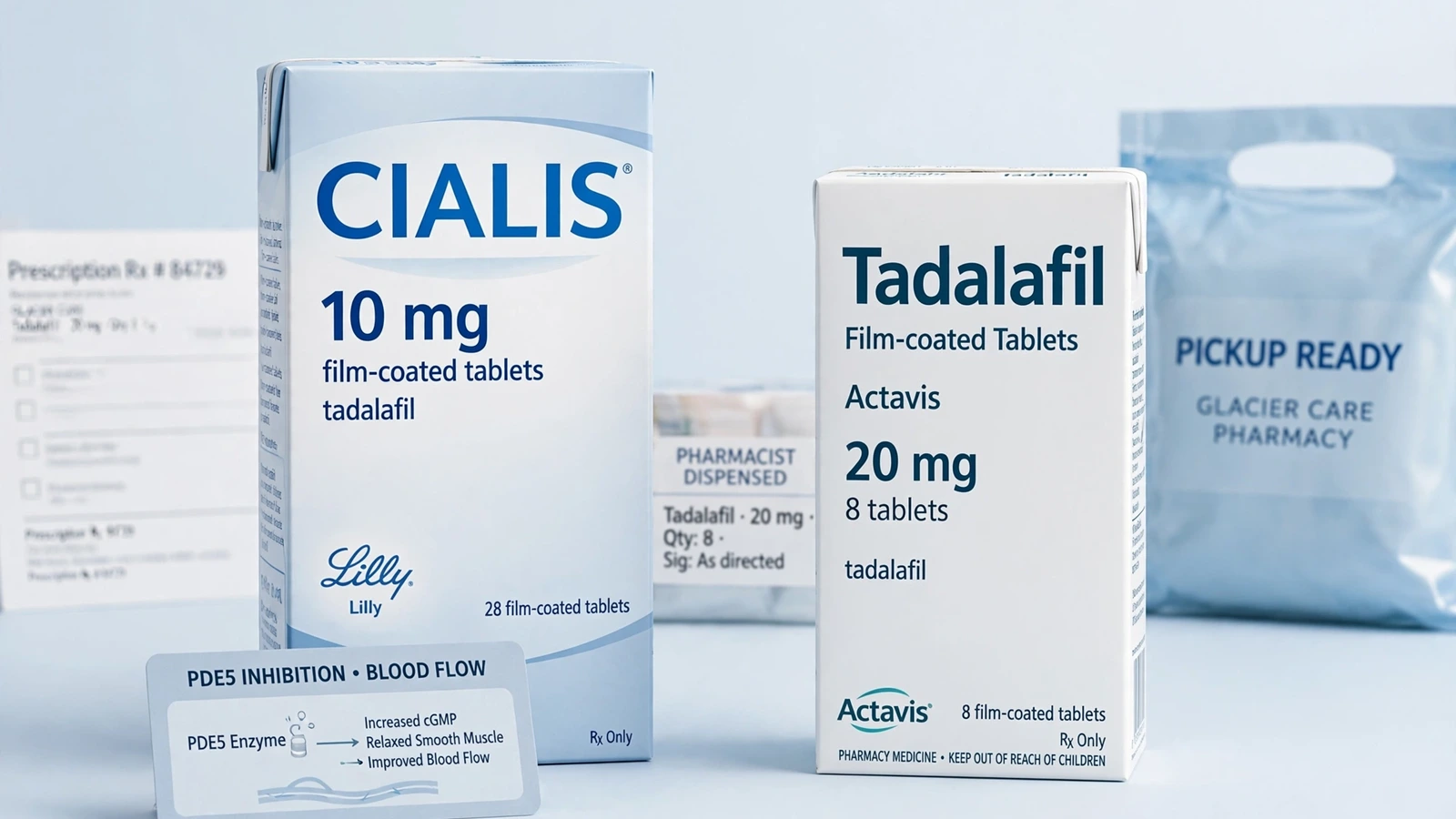 Cialis and tadalafil pharmacy packaging for How Tadalafil Works for ED—and What It Cannot Do