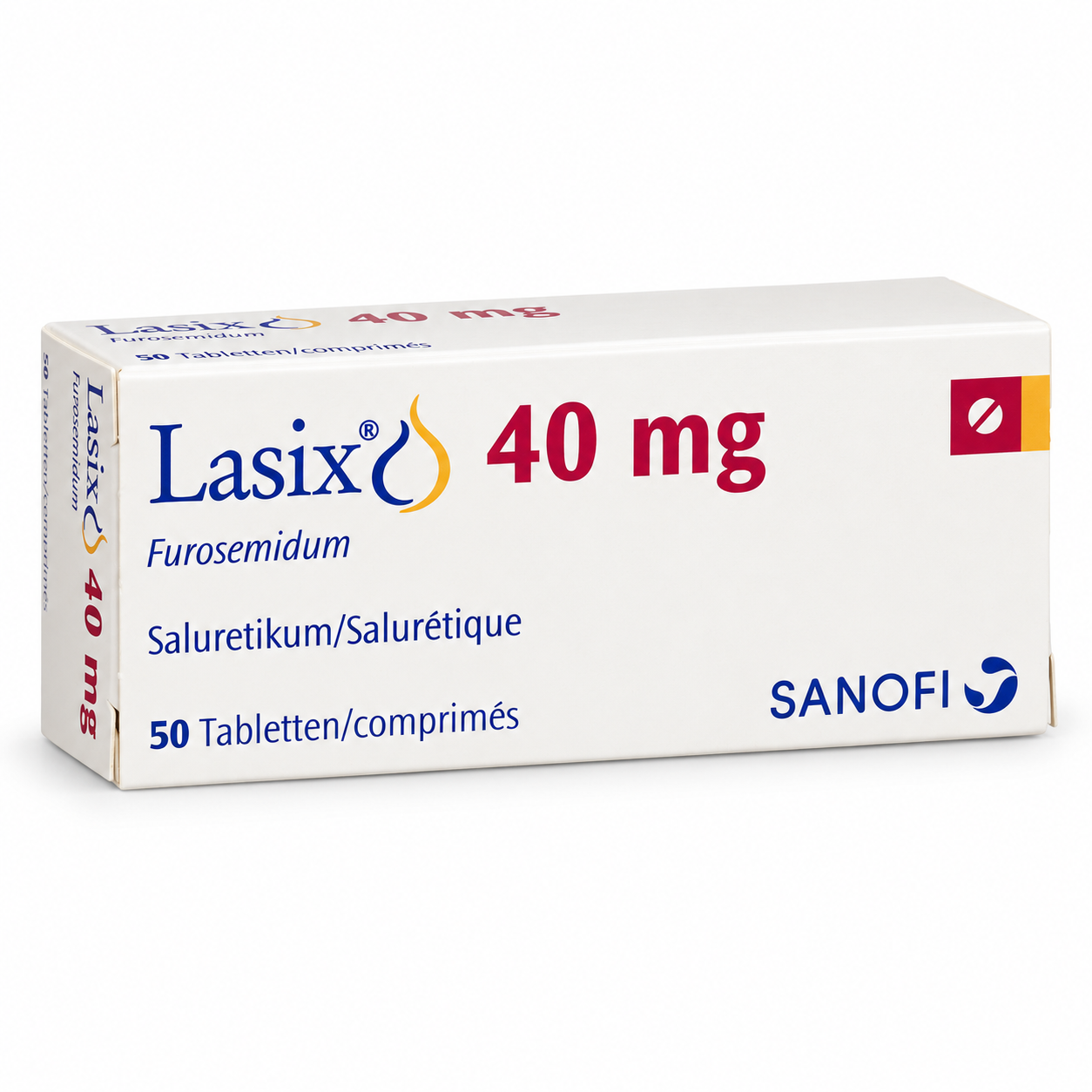 Lasix (Furosemide) illustrative medication packaging