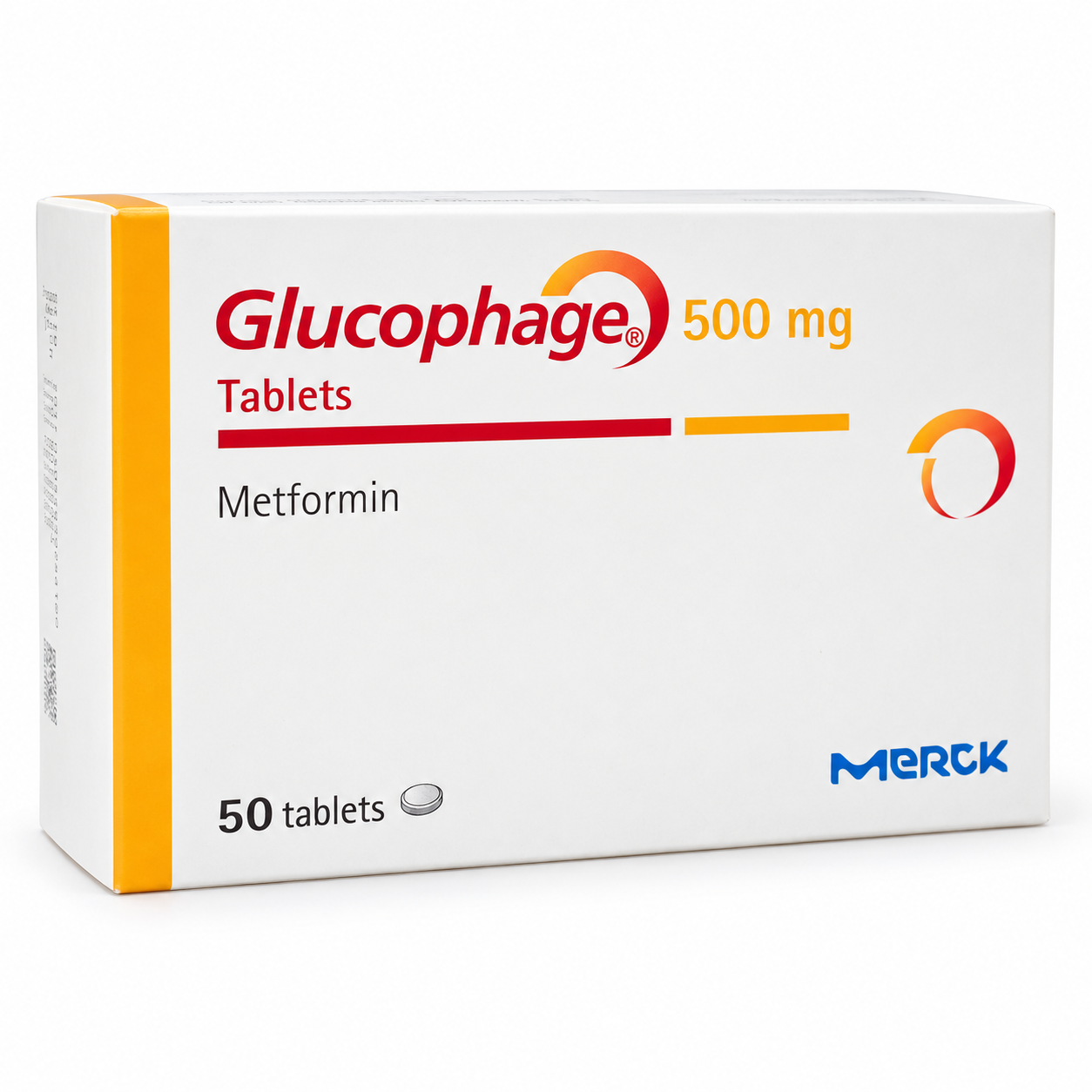 Metformin (Glucophage) illustrative medication packaging